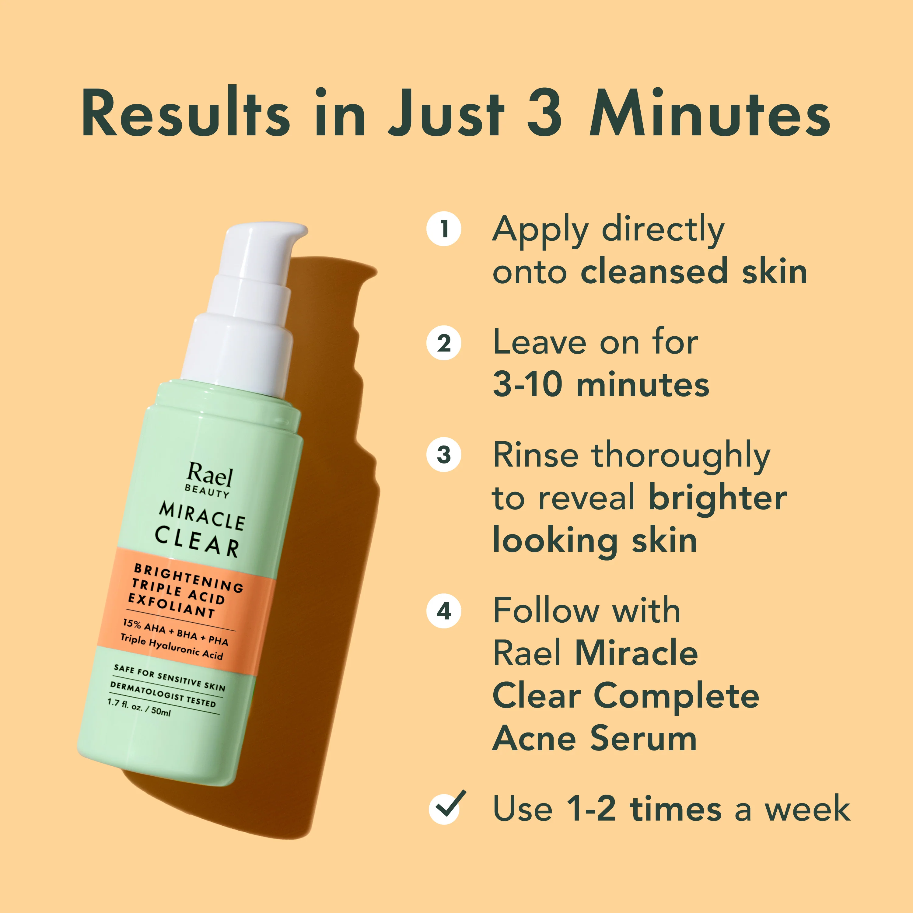 Miracle Clear Brightening Triple Acid Exfoliant - Image 6