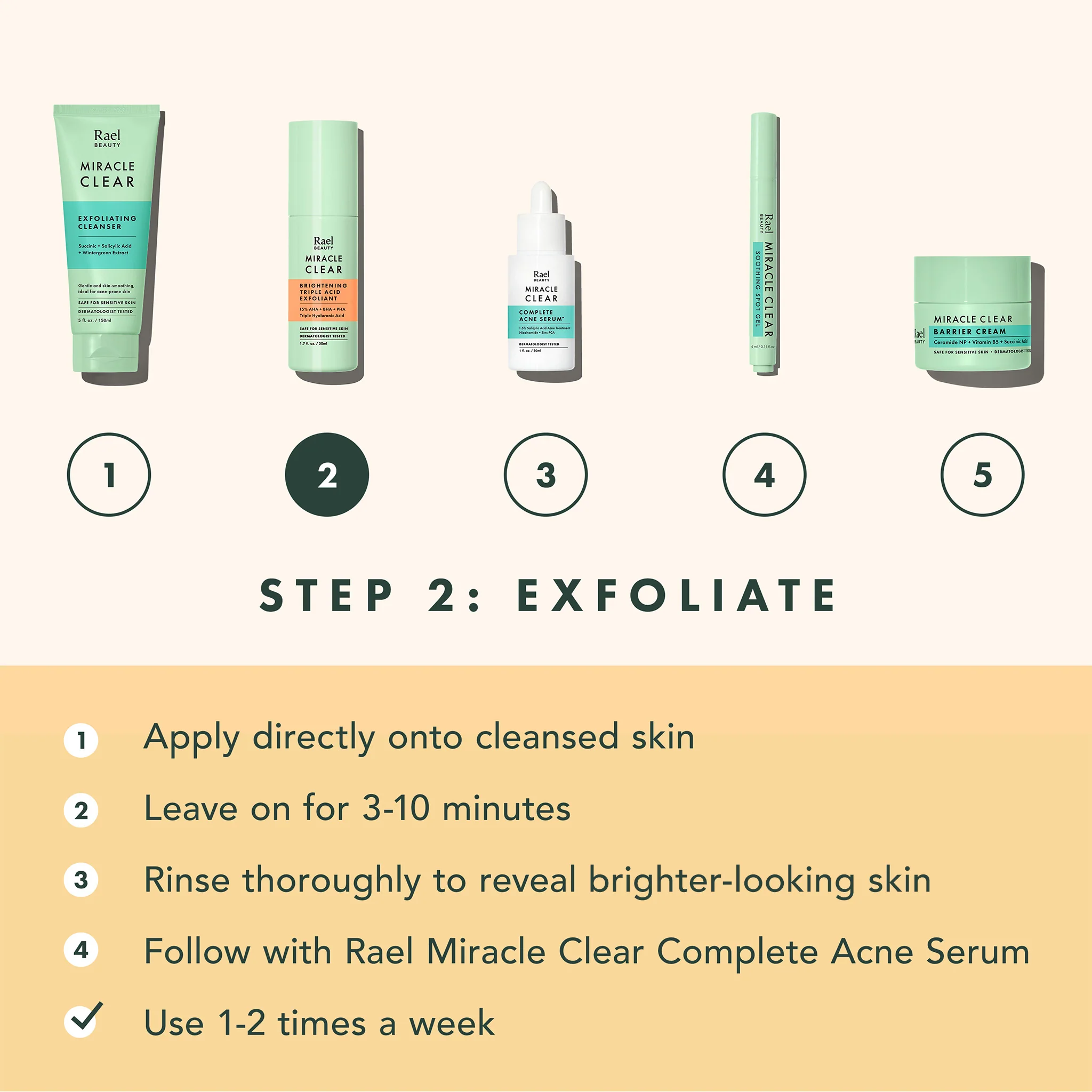 Miracle Clear Brightening Triple Acid Exfoliant - Image 7
