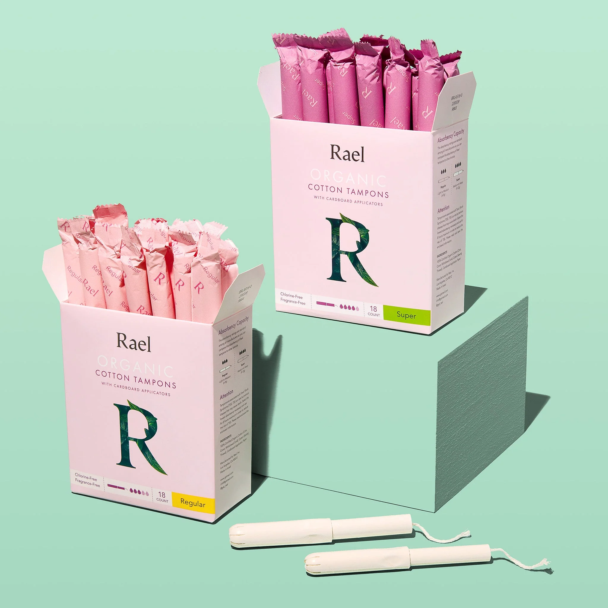Regular Cardboard Applicator Tampons Made With Organic Cotton - Image 2